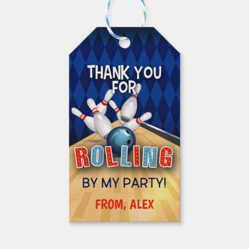 Bowling Birthday Favor Tag _ Rolling By