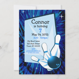 Bowling Birthday Invitation