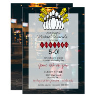 bowling birthday invitations zazzle