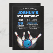 Bowling Birthday Invitation (Front/Back)