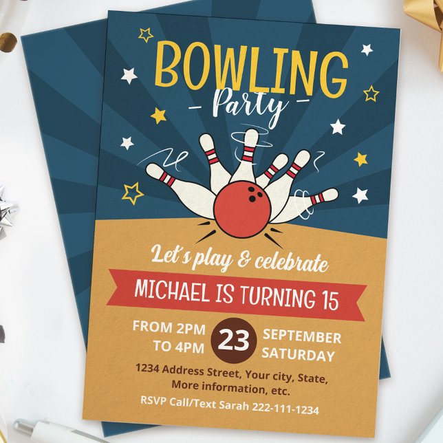 Bowling birthday invitation (Creator Uploaded)