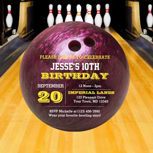 Bowling Birthday Invitation (Creator Uploaded)