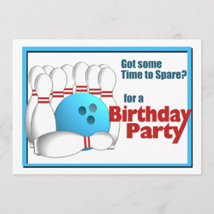 Bowling Birthday Invitation