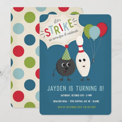 Bowling Birthday Invitation | Bowling Invite