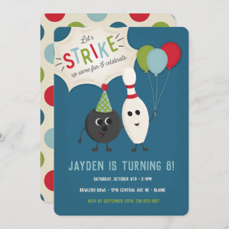 Bowling Birthday Invitation | Bowling Invite