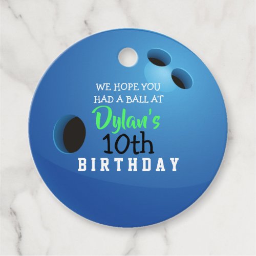 BOWLING Birthday Invitation Gift Take Home Card