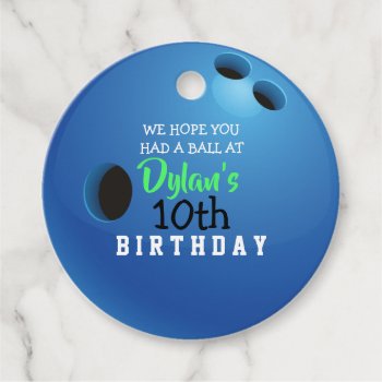 Bowling Birthday Invitation Gift Take Home Card Favor Tags by Marlalove73 at Zazzle