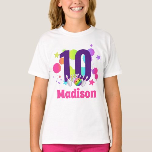 Bowling Birthday Party Age Shirt