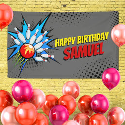 Bowling Birthday Party Banner