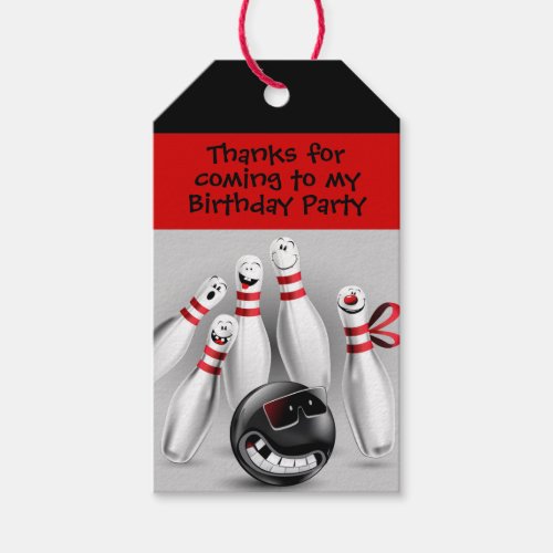 Bowling Birthday Party Favor Tag