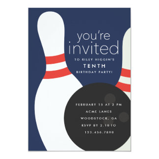 bowling party invitation