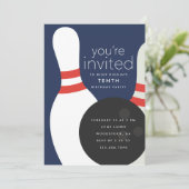 Bowling Birthday Party Invitation (Standing Front)