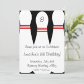 Bowling Birthday Party Invitation (Standing Front)