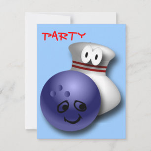 Bowling Birthday Party Invitation