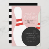 Bowling Birthday Party Invitation (Front/Back)
