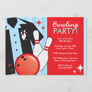 Bowling Birthday Party Invitations