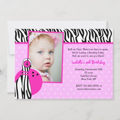 Bowling Birthday Party Invitations Photo