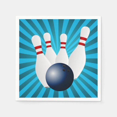 Bowling Birthday Party Paper Napkins