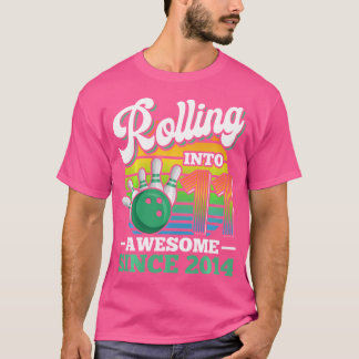 Bowling Birthday Party Rolling Into 11 Years 11Th  T-Shirt