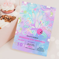 Bowling Birthday Party Tie Dye Glow Bowling Party