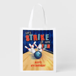 Bowling Birthday Reusable Tote Bag - Boy