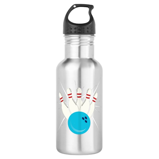 Bowling Bliss Stainless Steel Water Bottle (Front)