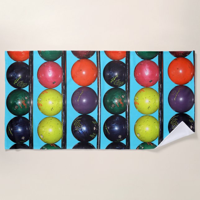 Bowling Blitz  Beach Towel (Front)