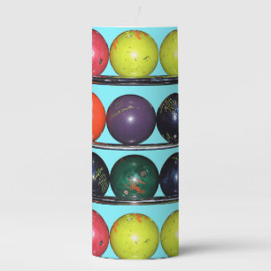Bowling Blitz  Pillar Candle