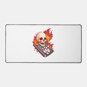 Bowling Bones – Funny Sports Skull Desk Mat