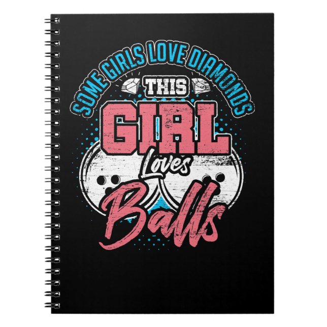 Bowling Bowl women 299 Bowling Ball Notebook (Front)