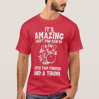 Bowling Bowler 2 fingers and 1 thumb Classic TShir T-Shirt