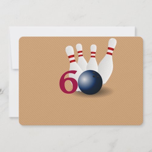 Bowling bowler 60th Birthday Invitation Invitation
