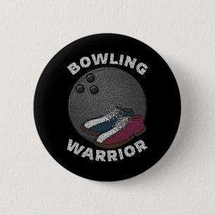 Bowling Bowler Funny Saying Vintage Graphic  Button