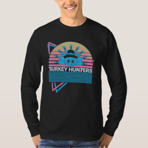 Bowling Bowler Retro Turkey Hunters T-Shirt