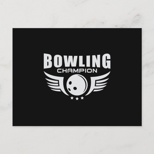 Bowling Bowler Sport Strike Bowl Team Funny Gift Postcard (Front)