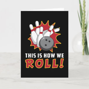 Bowling Bowler Strike Sport Team Bowl Funny Gift Card