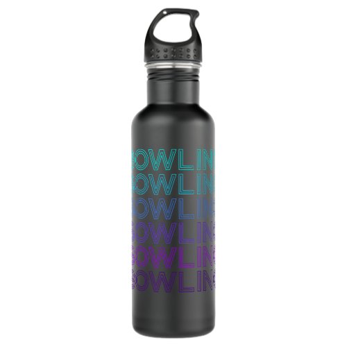 Bowling Bowler Team Coach Trainer Retro  Stainless Steel Water Bottle