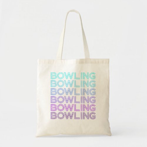 Bowling Bowler Team Coach Trainer Retro  Tote Bag