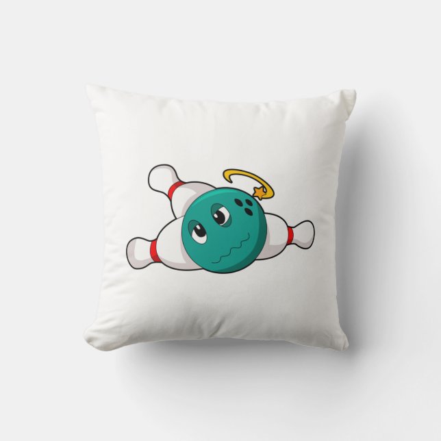 Bowling Bowling ball Bowling pin Throw Pillow (Front)
