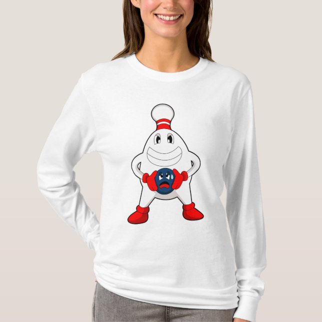 Bowling Bowling pin Bowling ball T-Shirt (Front)