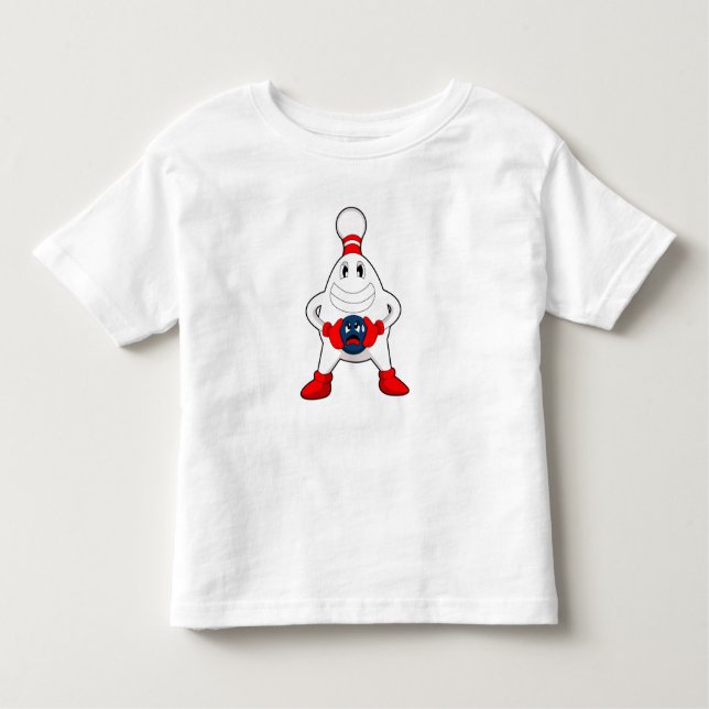Bowling Bowling pin Bowling ball Toddler T-shirt (Front)