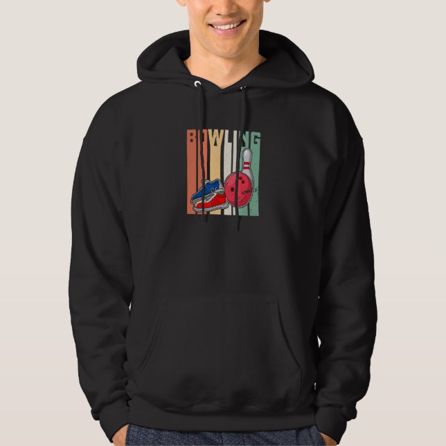 Bowling bowling skittle bowlers saying bowling_1 hoodie (Front)