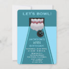 Bowling Boy Birthday Party Invitation