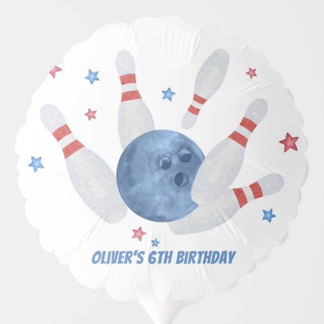 Bowling Boy Birthday Strike Up Some Fun Balloon (Front)
