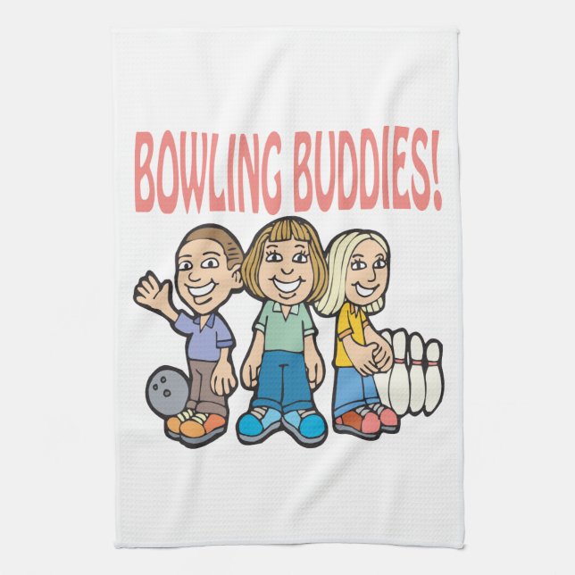 Bowling Buddies Kitchen Towel (Vertical)