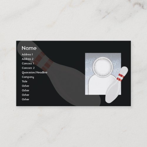 Bowling - Business Business Card Template