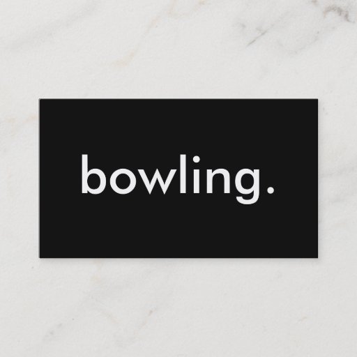 Customizable bowling. business card