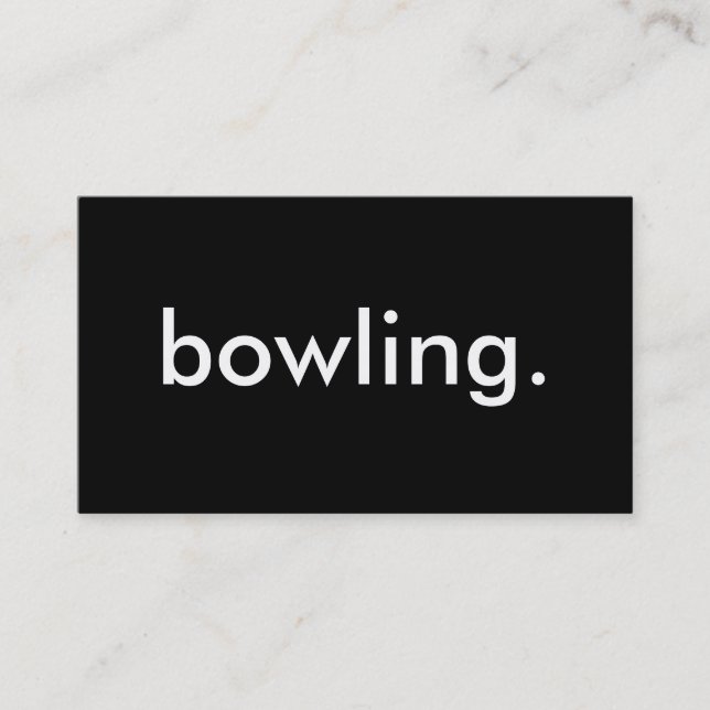 bowling. business card (Front)