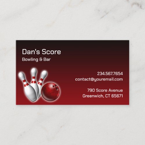 Bowling Business Card