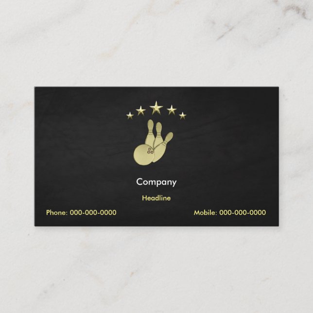 Bowling Business Card (Front)